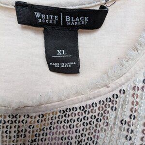 Blingy White House Black Market Sequin Tank